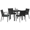 vidaXL Ensemble de salle &agrave; manger pour jardin 5 pcs Noir et gris