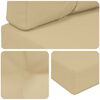 vidaXL Coussin de canap&eacute; d'ext&eacute;rieur 3 pcs Beige Polyester