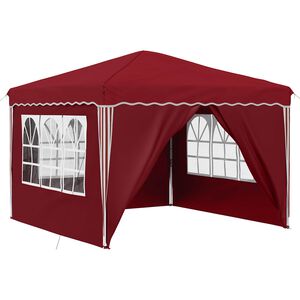 vidaXL Tente de f&ecirc;te pop-up 288 x 288 x 245 cm Bordeaux Tissu Oxford