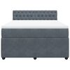 vidaXL Sommier &agrave; lattes de lit et matelas Gris fonc&eacute; 160x200cm Velours