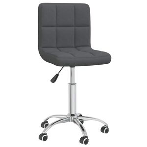 vidaXL Chaise pivotante de bureau Gris fonc&eacute; Tissu