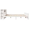 vidaXL Lit biblioth&egrave;que sans matelas blanc 140x190 cm bois pin massif