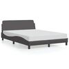 vidaXL Cadre de lit Dover gris 140x190 cm similicuir