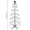 vidaXL Arbre de Noël en métal pour décoration noir 180 cm