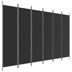 vidaXL Cloison de s&eacute;paration 6 panneaux Noir 300x200 cm Tissu