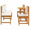 vidaXL Ensemble bistro de jardin 5 pcs Marron Bois d'Acacia Massif
