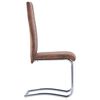 vidaXL Chaises à manger cantilever lot de 4 marron similicuir daim