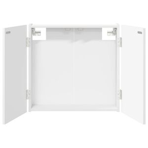 vidaXL Cabinet pour cible Blanc 56 x 12 x 53,5 cm Bois d'ing&eacute;nierie