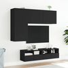 vidaXL Unit&eacute;s murales TV 4 pcs noir bois d'ing&eacute;nierie