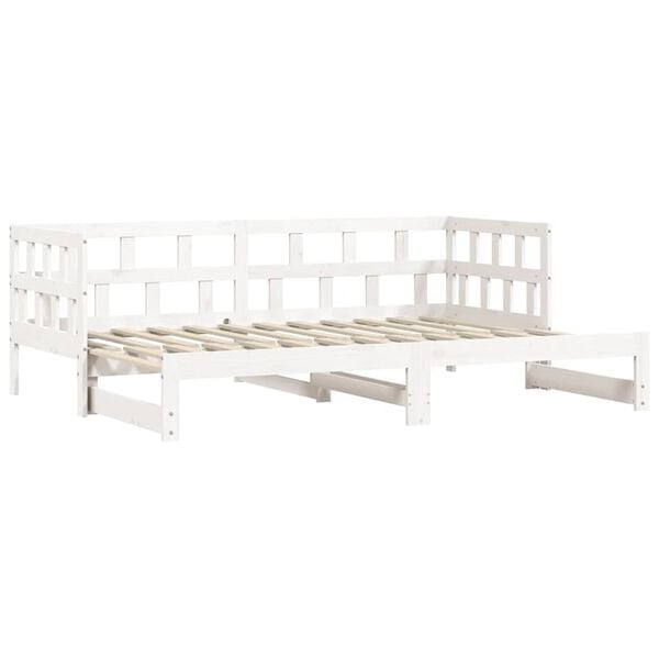 vidaXL Lit de jour et lit gigogne sans matelas 90x190 cm bois massif