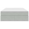 vidaXL Lit avec rangement et matelas Gris clair 120 x 190 cm Velours