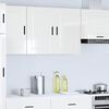 vidaXL Armoire murale de cuisine Porto blanc brillant bois ing&eacute;nierie