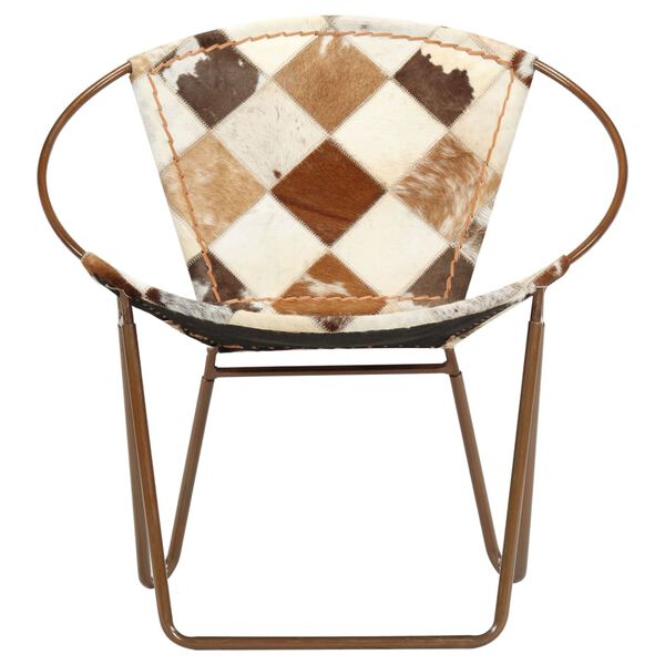 vidaXL Chaise Losange marron cuir v&eacute;ritable