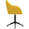 vidaXL Chaises pivotantes &agrave; manger lot de 6 jaune velours