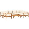 vidaXL Salon de jardin avec coussins 6 pcs bois d'acacia solide