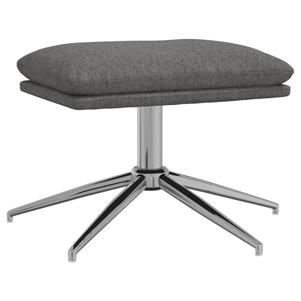 vidaXL Repose-pied Gris clair 60x60x35 cm Tissu