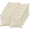 vidaXL Coussin avec oreiller HOUTEN 12 pc Cr&egrave;me Fleece en microfibre