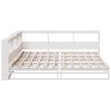 vidaXL Lit biblioth&egrave;que sans matelas blanc 200x200 cm bois pin massif