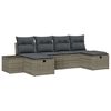 vidaXL Ensemble de canap&eacute; de jardin 6 pc Gris polyrotin