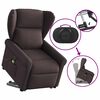 vidaXL Fauteuil inclinable de massage Marron fonc&eacute; Tissu