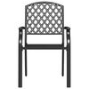 vidaXL Chaises empilables d'ext&eacute;rieur lot de 2 acier anthracite