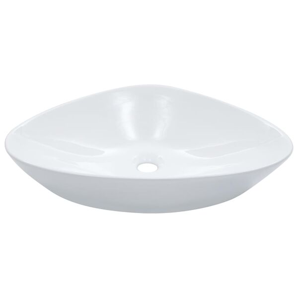 vidaXL Lavabo 58,5 x 39 x 14 cm Céramique Blanc