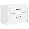 vidaXL Cabinet de chevet Blanc brillant 62 x 34,5 x 44,5 cm