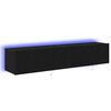 vidaXL Meuble TV mural 2 pc Ch&ecirc;ne noir Bois d'ing&eacute;nierie