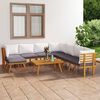 vidaXL Salon de jardin 9 pcs avec coussins Bois d'acacia solide