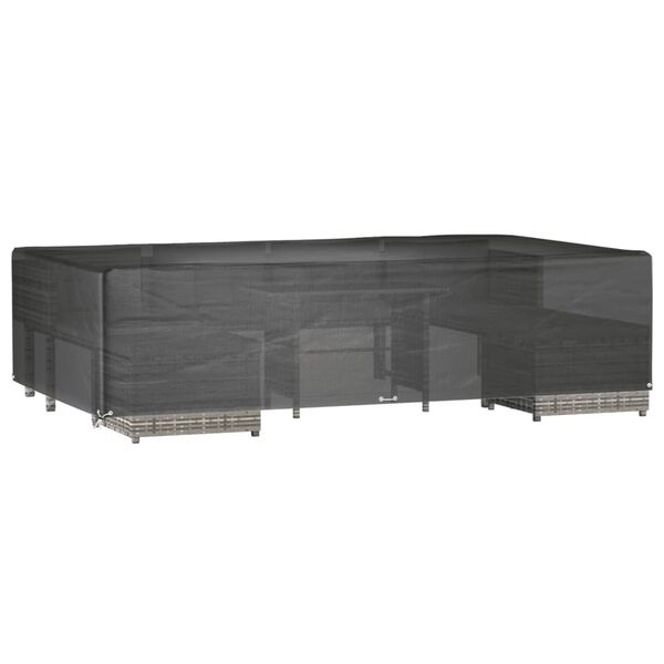 vidaXL Housse de salon de jardin 12 &oelig;illets 315x180x75cm rectangulaire
