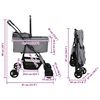 vidaXL Poussette Pliante pour Animaux Réglable Gris 81 x 47 x 99 cm