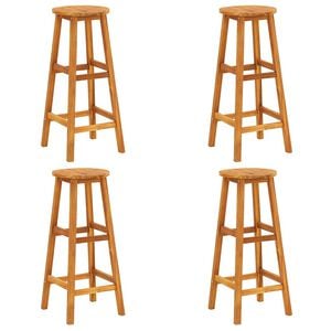 vidaXL Tabourets de bar lot de 4 bois d'acacia solide