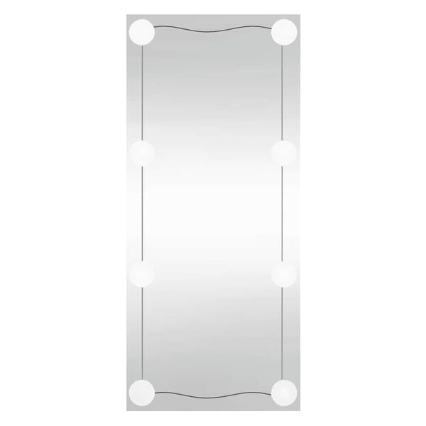 vidaXL Miroir mural avec lumi&egrave;res LED 30x80 cm verre rectangulaire
