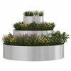 vidaXL Cache-pot de jardin Argent 90 x 90 x 20 cm Acier inoxydable