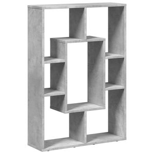 vidaXL Biblioth&egrave;que gris b&eacute;ton 63x20x90 cm bois d'ing&eacute;nierie