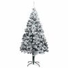 vidaXL Sapin de Noël artificiel Blanc 180 cm PVC, Acier et Plastique