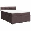 vidaXL Sommier &agrave; lattes de lit avec matelas Marron fonc&eacute; 140x190 cm