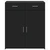 vidaXL Buffet noir 80x42,5x93 cm bois d'ingénierie