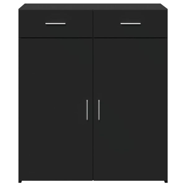 vidaXL Buffet noir 80x42,5x93 cm bois d'ingénierie