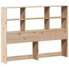 vidaXL Lit biblioth&egrave;que sans matelas 140x190 cm bois de pin massif