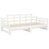 vidaXL Lit coulissant sans matelas blanc bois de pin solide