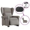 vidaXL Fauteuil inclinable &eacute;lectrique taupe tissu