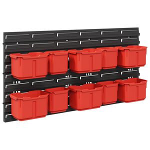 vidaXL Rack de conteneur Noir et Rouge 77,5 x 2 x 39 cm PP