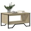 vidaXL Table basse ch&ecirc;ne sonoma 75x51x40 cm bois d'ing&eacute;nierie