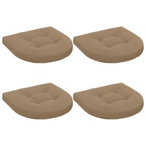 vidaXL Coussins de si&egrave;ge 4 pi&egrave;ces 4 pc 100 % polyester Taupe