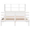 vidaXL Lit biblioth&egrave;que sans matelas blanc 120x200 cm bois pin massif