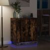 vidaXL Buffet LED Ch&ecirc;ne fum&eacute; 71 x 34,5 x 75 cm Bois d'ing&eacute;nierie