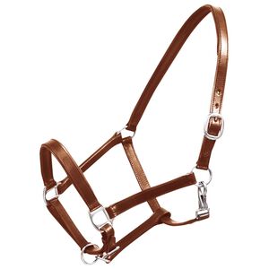 Licol Licou en cuir r&eacute;glable pour &eacute;curie Cheval Marron