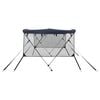 vidaXL Toit bimini &agrave; 3 arceaux parois en maille 183x(137-152)x137 cm