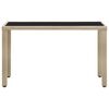 vidaXL Table de jardin Beige 123x60x74 cm Résine tressée